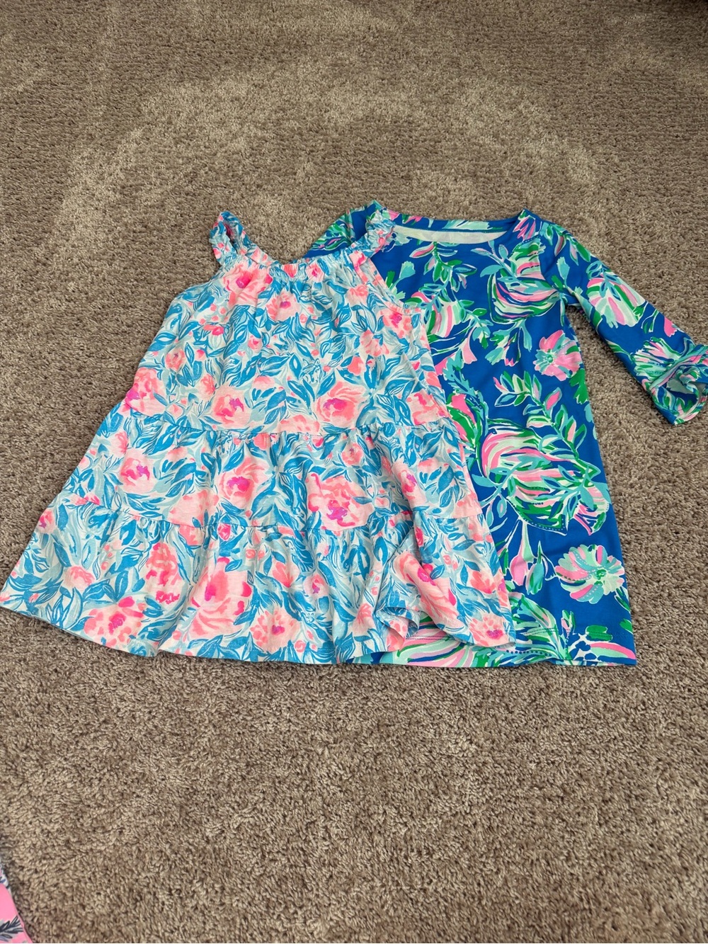 Lilly Pulitzer Blue & Pink Floral Girls' Dress Set